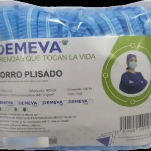 Gorro Plisado (Paquete C/100 Pz.) Modelo Demeva Classic Marca Demeva